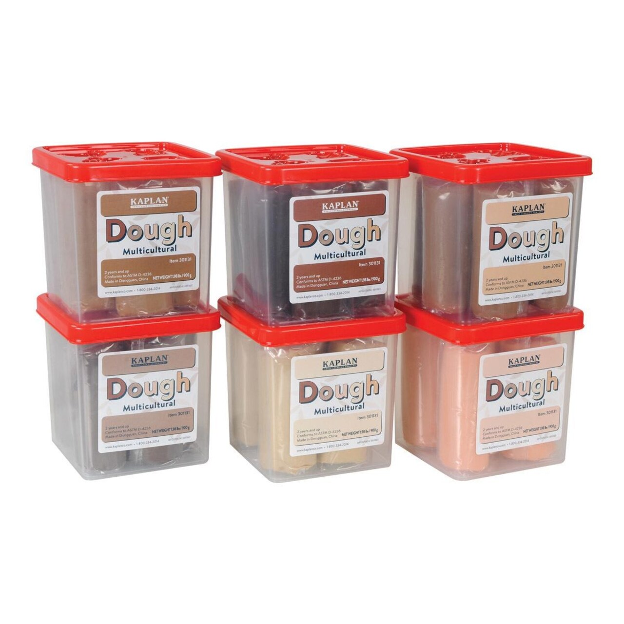 Kaplan Early Learning Company Kaplan Multicultural Dough - Set of 6 - 1.98 lb Containers